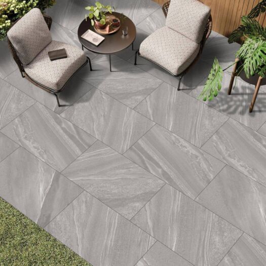 Paving Superstore _ Porcelain 'Element Range' Crossover Grey - PAVING SLABS