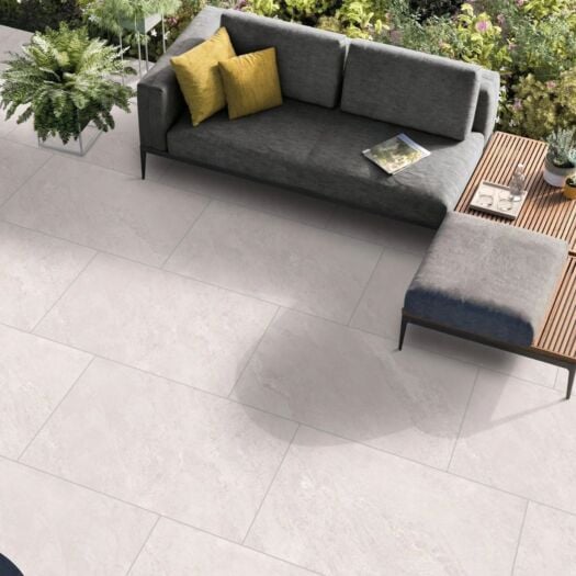 Paving Superstore _ Porcelain 'Element Range' Mountain White - PAVING SLABS