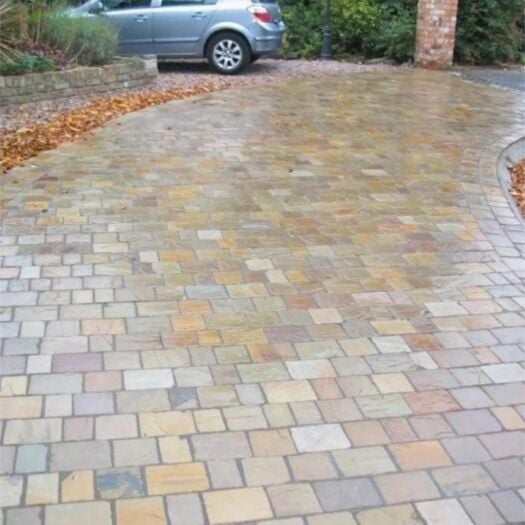 Paving Superstore _ Riven Sandstone 'Element Range' Raj Green - SETTS