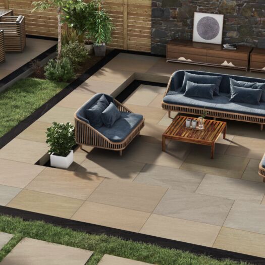 Paving Superstore _ Porcelain 'Select Range' Raj Green - PAVING SLABS