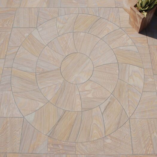 *Clearance*Strata Paving _ Sawn & Honed Sandstone 'Elegance Arc' Rufina ARC - PAVING CIRCLE FEATURE KITS