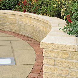 Marshalls Paving Manmade 'Saxon' Buff-WALL COPING / PATH EDGING